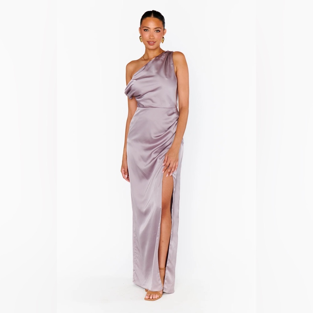 Show me your mumu Jodie dress purple lux satin